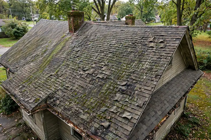 Roof Replacement before repair — roof damage in Dearborn, MI